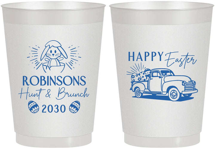 Personalized Easter 10 oz Frosted Cups - Hunt And Brunch Bunny | 210013