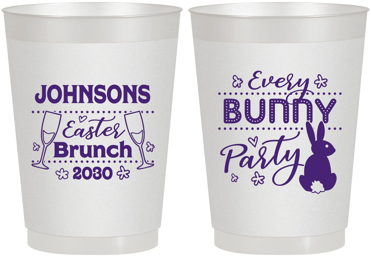 Personalized Easter 10 oz Frosted Cups - Every Bunny Party | 210016
