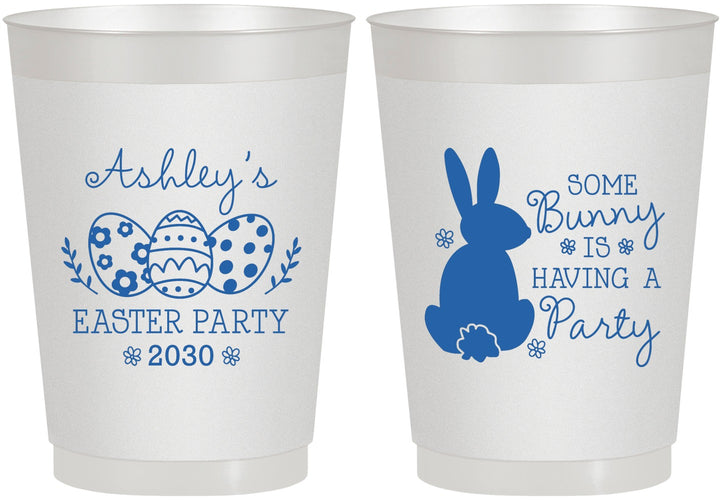 Personalized Easter 10 oz Frosted Cups - Bunny Eggs | 210017