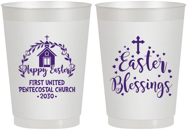 Personalized Easter 10 oz Frosted Cups - Easter Blessings Church | 210024