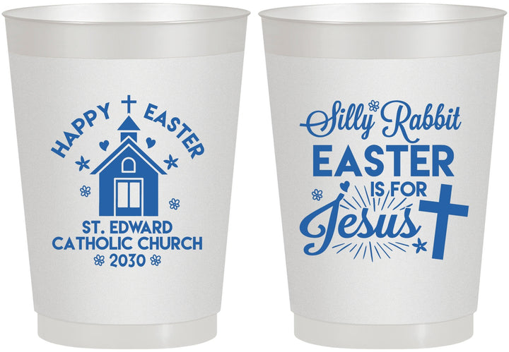 Personalized Easter 10 oz Frosted Cups - Silly Rabbit | 210025