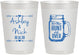Personalized Wedding 10 oz Frosted Cups - The Hunt Is Over Mason Jar | 211