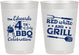 Personalized 4th Of July 10 oz Frosted Cups - Red White Grill | 220005