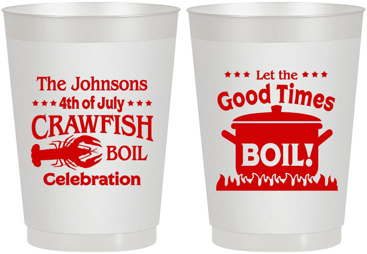 Personalized 4th Of July 10 oz Frosted Cups - Crawfish Boil | 220010
