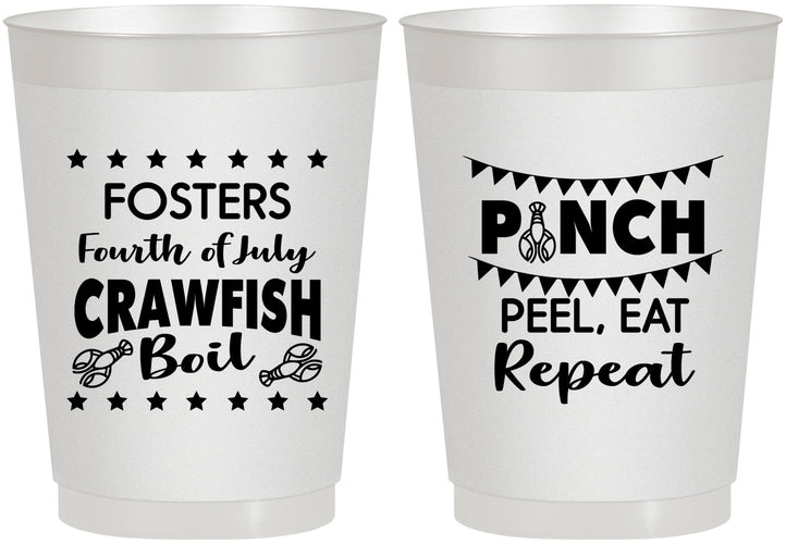 Personalized 4th Of July 10 oz Frosted Cups - Crawfish Boil | 220016