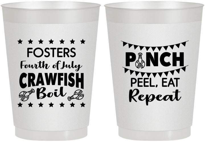 Personalized 4th Of July 10 oz Frosted Cups - Crawfish Boil | 220016