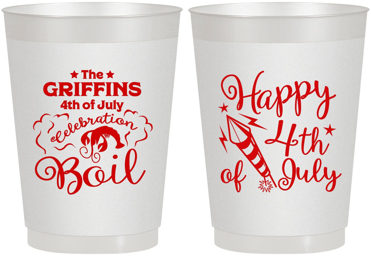 Personalized 4th Of July 10 oz Frosted Cups - Crawfish Boil | 220018