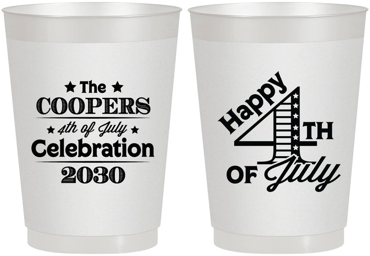 Personalized 4th Of July 10 oz Frosted Cups - Independence Day | 220040