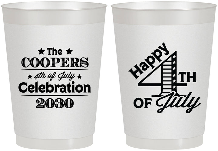 Personalized 4th Of July 10 oz Frosted Cups - Independence Day | 220040