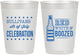 Personalized 4th Of July 10 oz Frosted Cups - Red White Booze | 220043