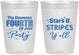 Personalized 4th Of July 10 oz Frosted Cups - Stars Stripes | 220047