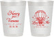 Personalized Wedding 10 oz Frosted Cups - Hot Air Balloon | 225
