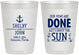 Personalized Wedding 10 oz Frosted Cups - Vows Are Done Nautical | 228