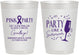 Personalized Awareness 10 oz Frosted Cups - Pink Party | 230000