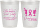 Personalized Awareness 10 oz Frosted Cups - Drink For Pink | 230001