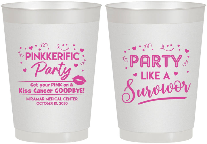 Personalized Awareness 10 oz Frosted Cups - Party Like A Survivor | 230003