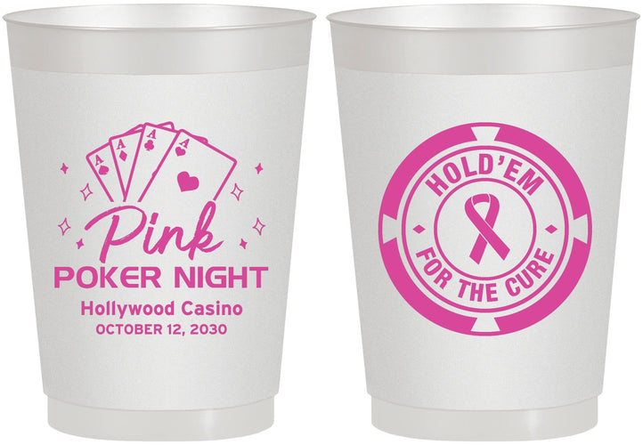 Personalized Awareness 10 oz Frosted Cups - Poker Casino | 230013