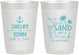 Personalized Wedding 10 oz Frosted Cups - Sun Sand Drink In My Hand | 233