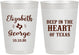 Personalized Wedding 10 oz Frosted Cups - Deep In The Heart Of Texas | 237