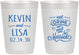 Personalized Wedding 10 oz Frosted Cups - Eat Drink Be Married | 239