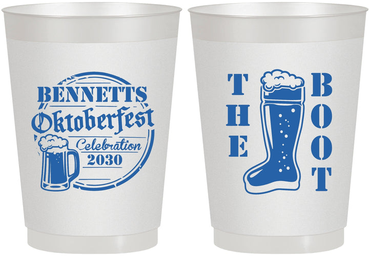 Personalized Oktoberfest 10 oz Frosted Cups - Boot | 240004