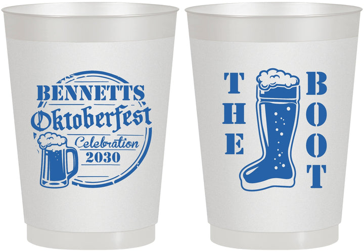 Personalized Oktoberfest 10 oz Frosted Cups - Boot | 240004