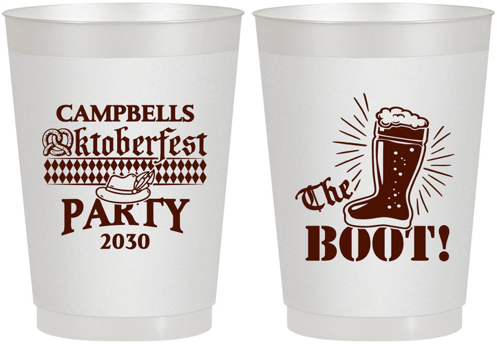 Personalized Oktoberfest 10 oz Frosted Cups - Boot | 240006