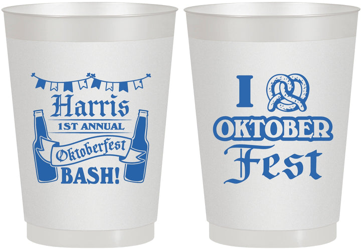 Personalized Oktoberfest 10 oz Frosted Cups - Pretzel | 240009