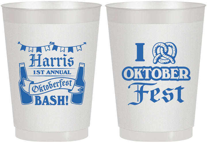 Personalized Oktoberfest 10 oz Frosted Cups - Pretzel | 240009