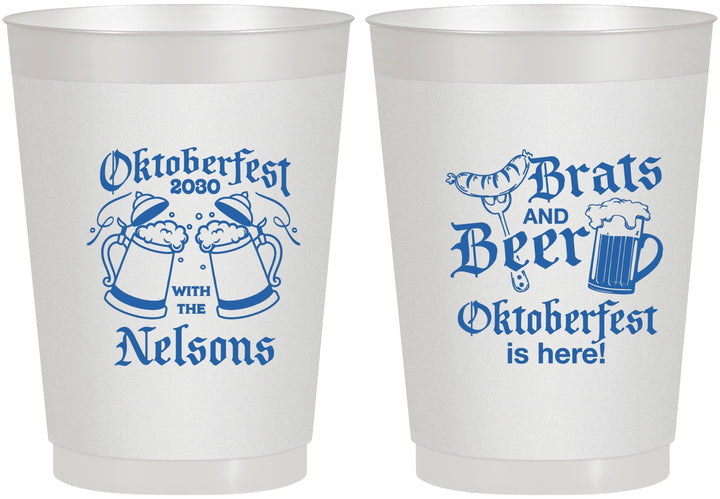 Personalized Oktoberfest 10 oz Frosted Cups - Brats Beer | 240013