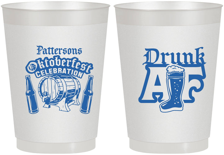 Personalized Oktoberfest 10 oz Frosted Cups - Drunk Af | 240016