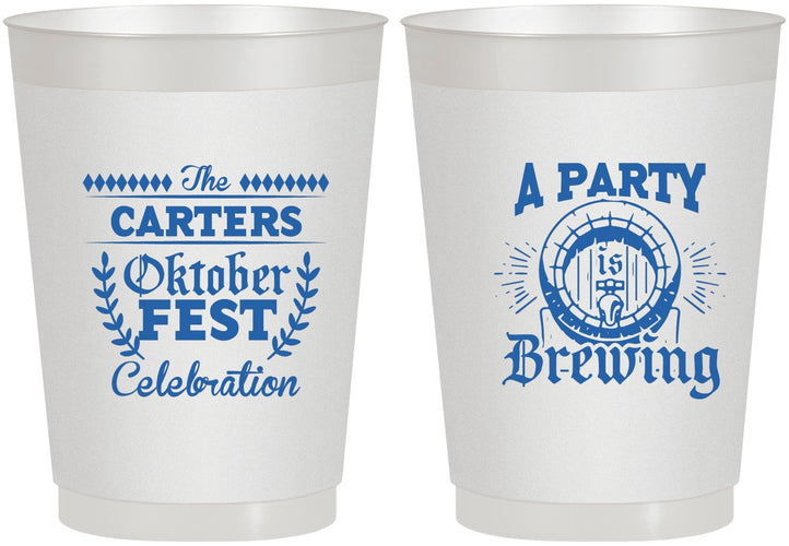 Personalized Oktoberfest 10 oz Frosted Cups - Beer Keg | 240017