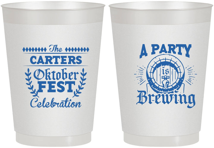 Personalized Oktoberfest 10 oz Frosted Cups - Beer Keg | 240017