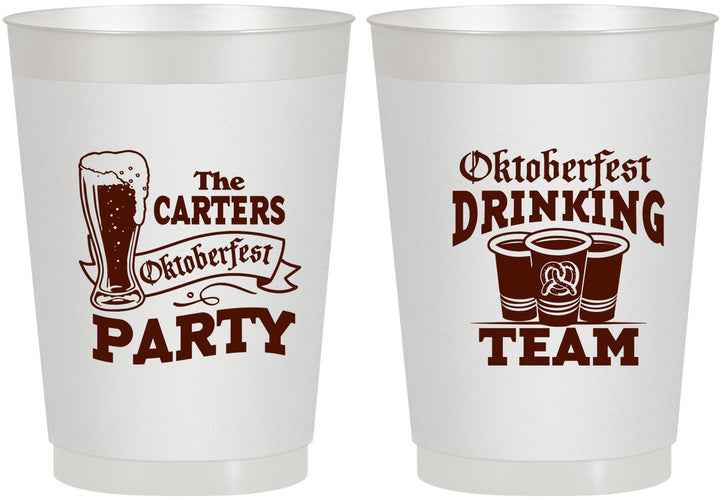 Personalized Oktoberfest 10 oz Frosted Cups - Drinking Team | 240018