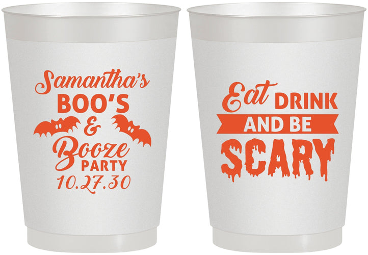 Personalized Halloween 10 oz Frosted Cups - Boo Booze Scary | 250000
