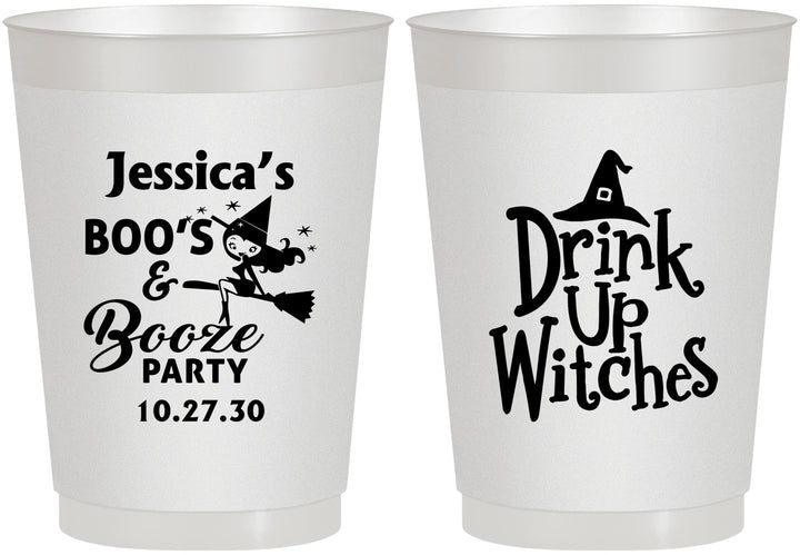 Personalized Halloween 10 oz Frosted Cups - Drink Up Witches | 250001
