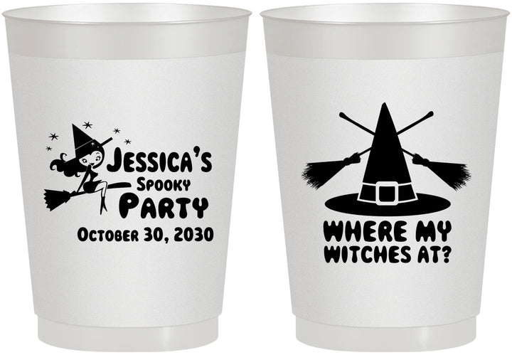 Personalized Halloween 10 oz Frosted Cups - Witches | 250005