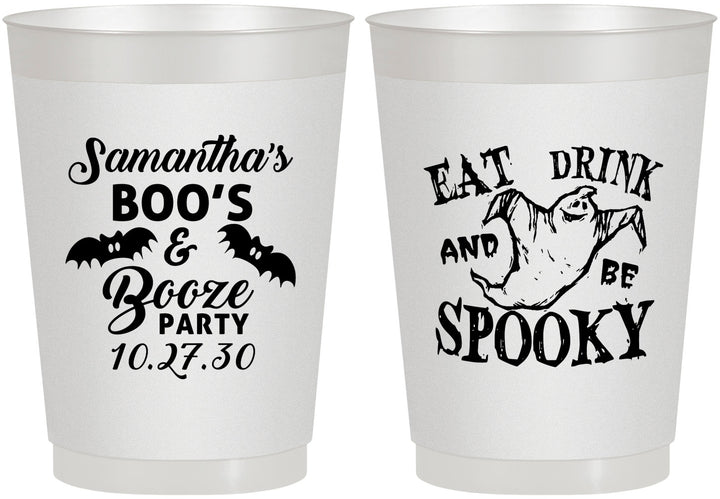 Personalized Halloween 10 oz Frosted Cups - Ghost Spooky Boo | 250007