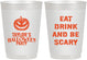 Personalized Halloween 10 oz Frosted Cups - Scary Pumpkin | 250008