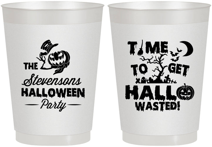 Personalized Halloween 10 oz Frosted Cups - Hallowasted Pumpkin | 250013