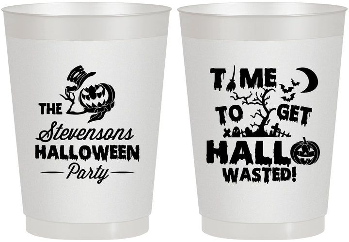 Personalized Halloween 10 oz Frosted Cups - Hallowasted Pumpkin | 250013