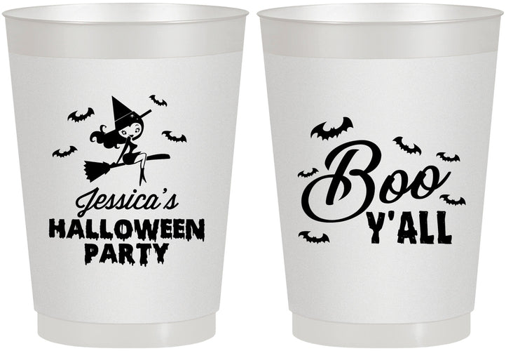 Personalized Halloween 10 oz Frosted Cups - Witch Boo | 250015