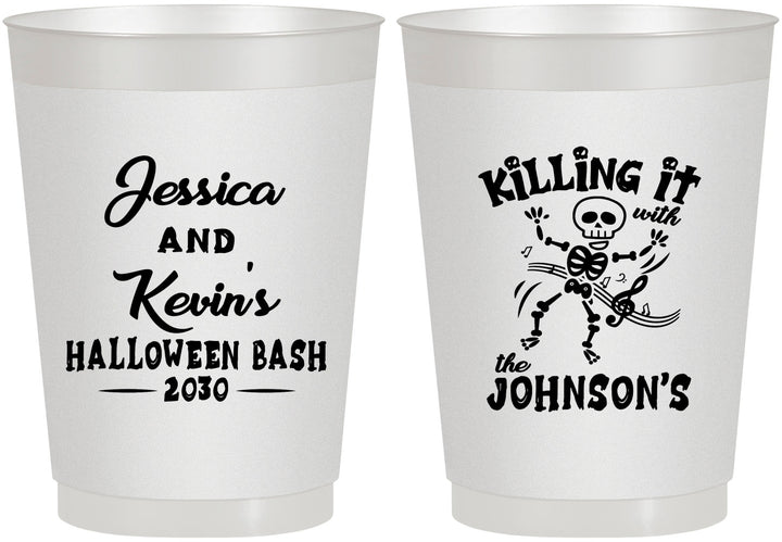 Personalized Halloween 10 oz Frosted Cups - Skeleton | 250017