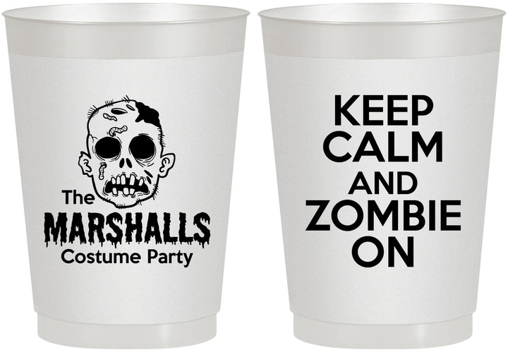 Personalized Halloween 10 oz Frosted Cups - Zombie | 250018