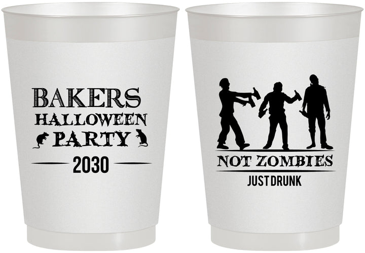Personalized Halloween 10 oz Frosted Cups - Zombies | 250023