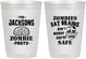 Personalized Halloween 10 oz Frosted Cups - Zombie Brain | 250026