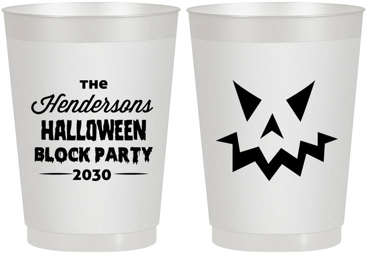 Personalized Halloween 10 oz Frosted Cups - Pumpkin | 250034