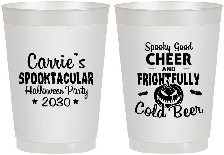 Personalized Halloween 10 oz Frosted Cups - Pumpkin | 250035