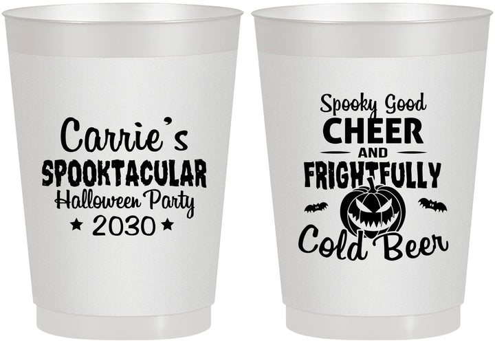 Personalized Halloween 10 oz Frosted Cups - Pumpkin | 250035