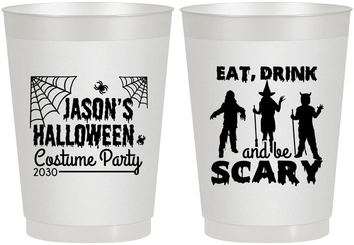 Personalized Halloween 10 oz Frosted Cups - Eat Drink Be Scary | 250038